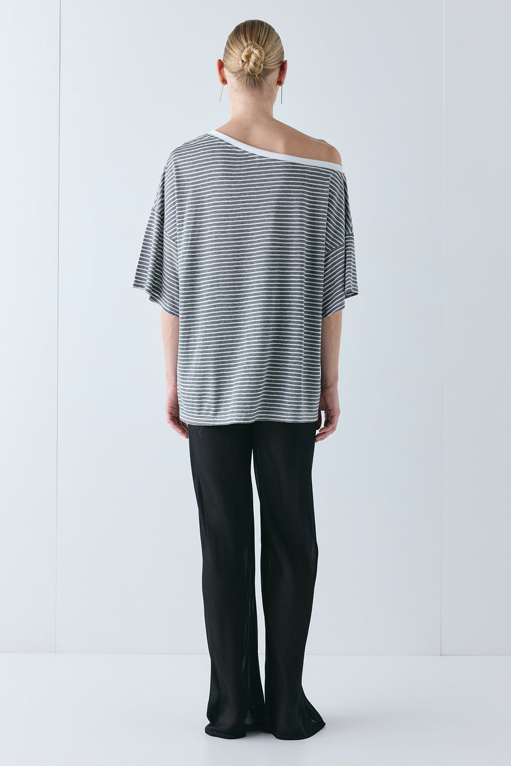 Blake Tee Charcoal Stripe