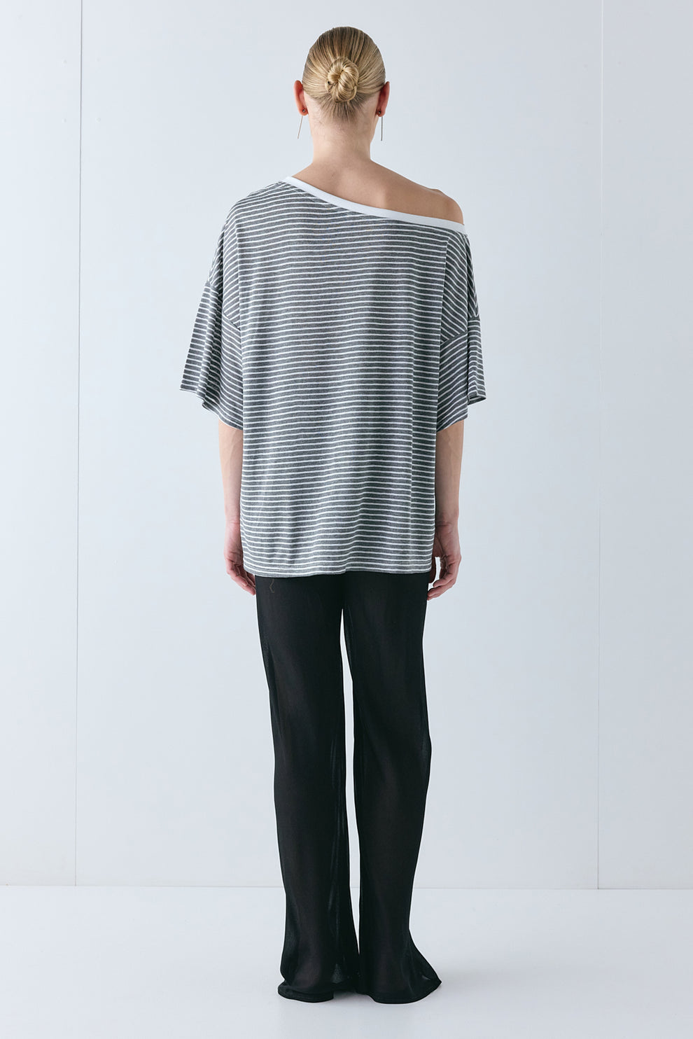 Blake Tee Charcoal Stripe