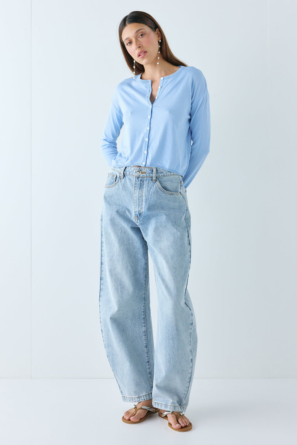 Finley Knit Cardigan Sky 