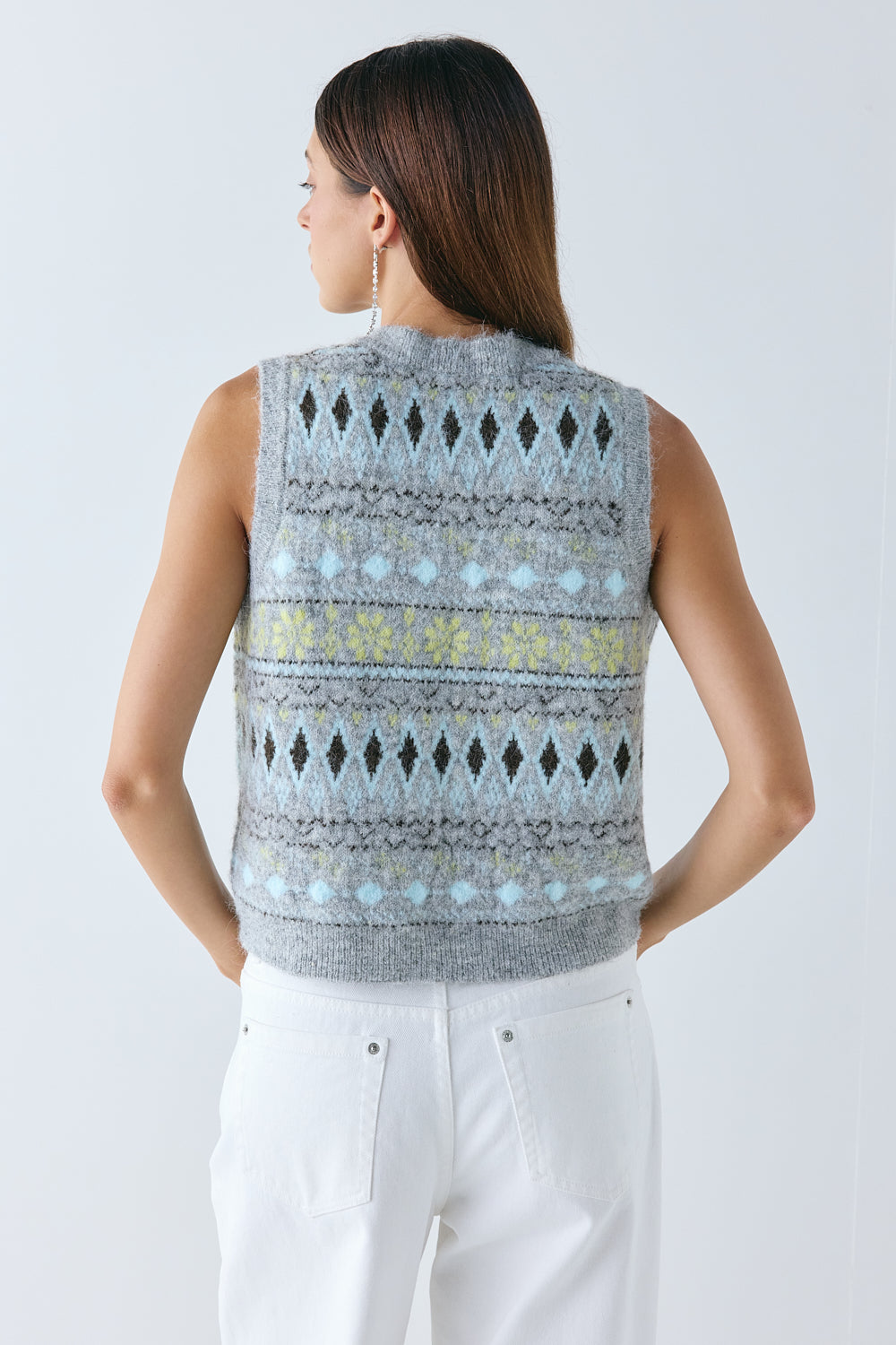 Olympia Knit Vest Grey 