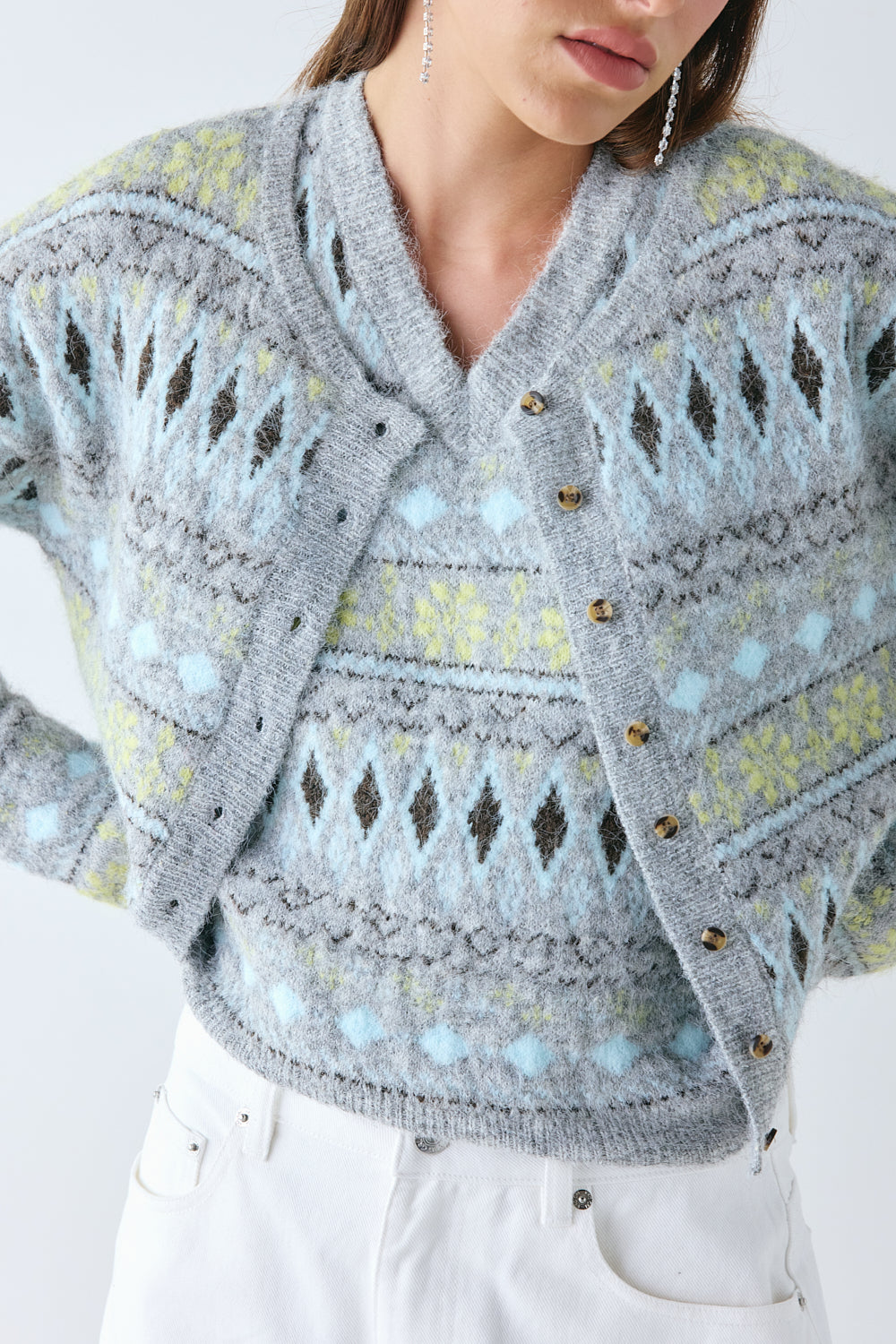Olympia Knit Vest Grey 