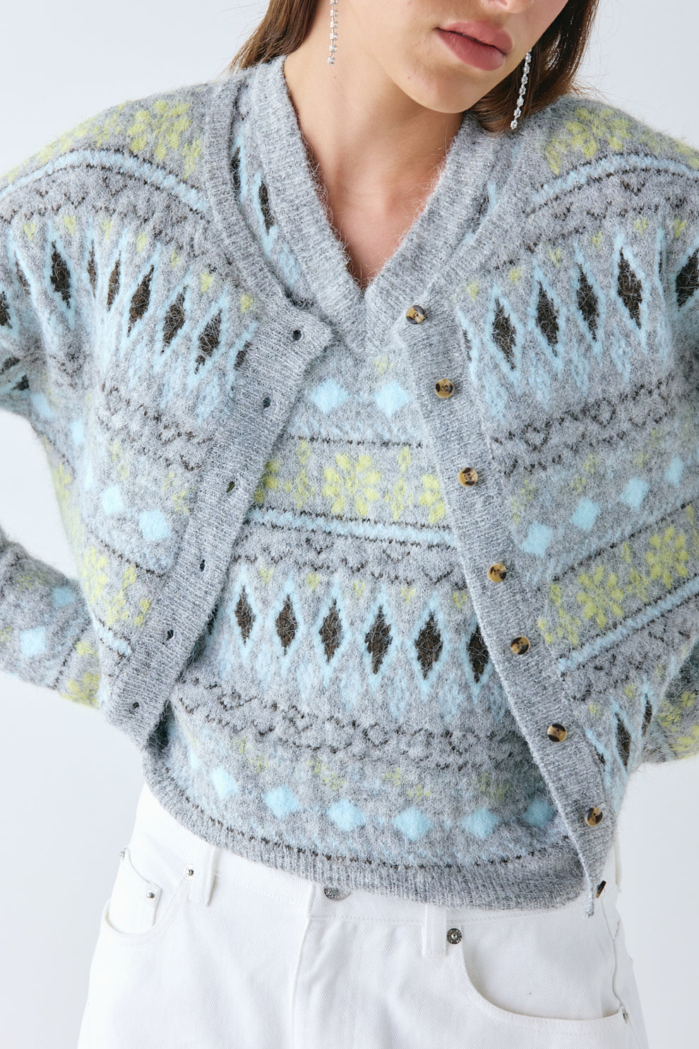 Olympia Knit Vest Grey 