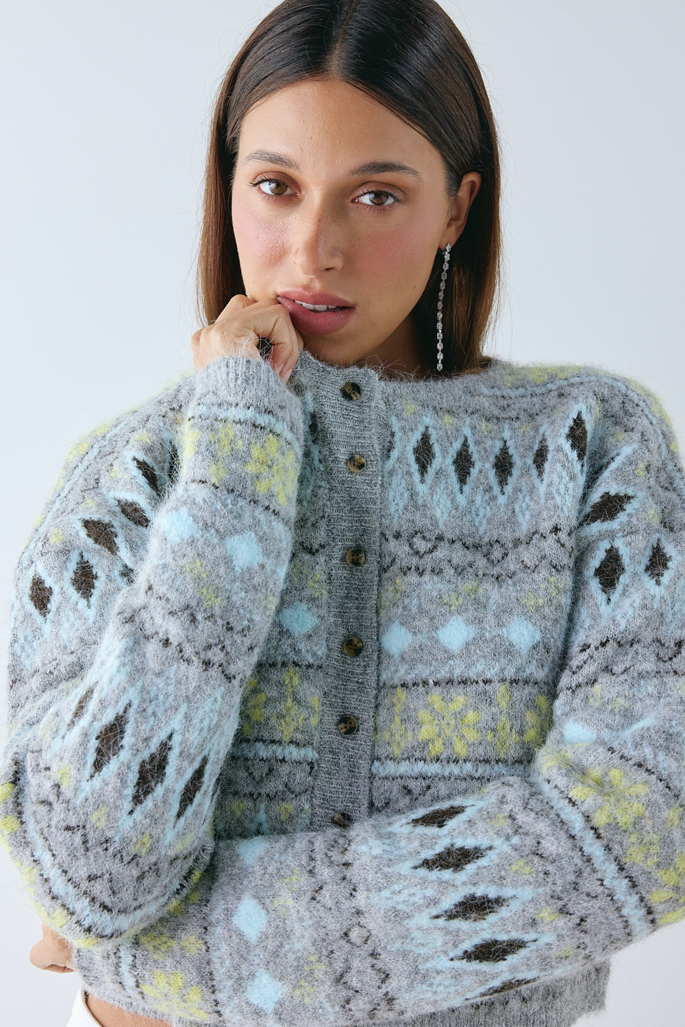Jagger Knit Cardigan Grey