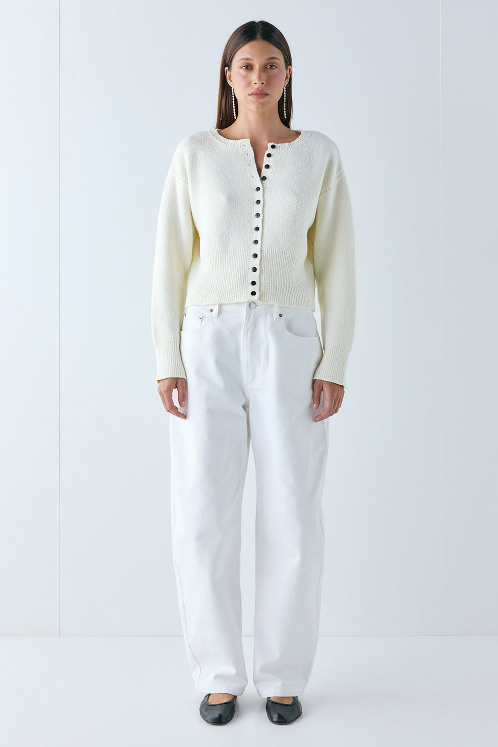Minnie Knit Cardigan Cream