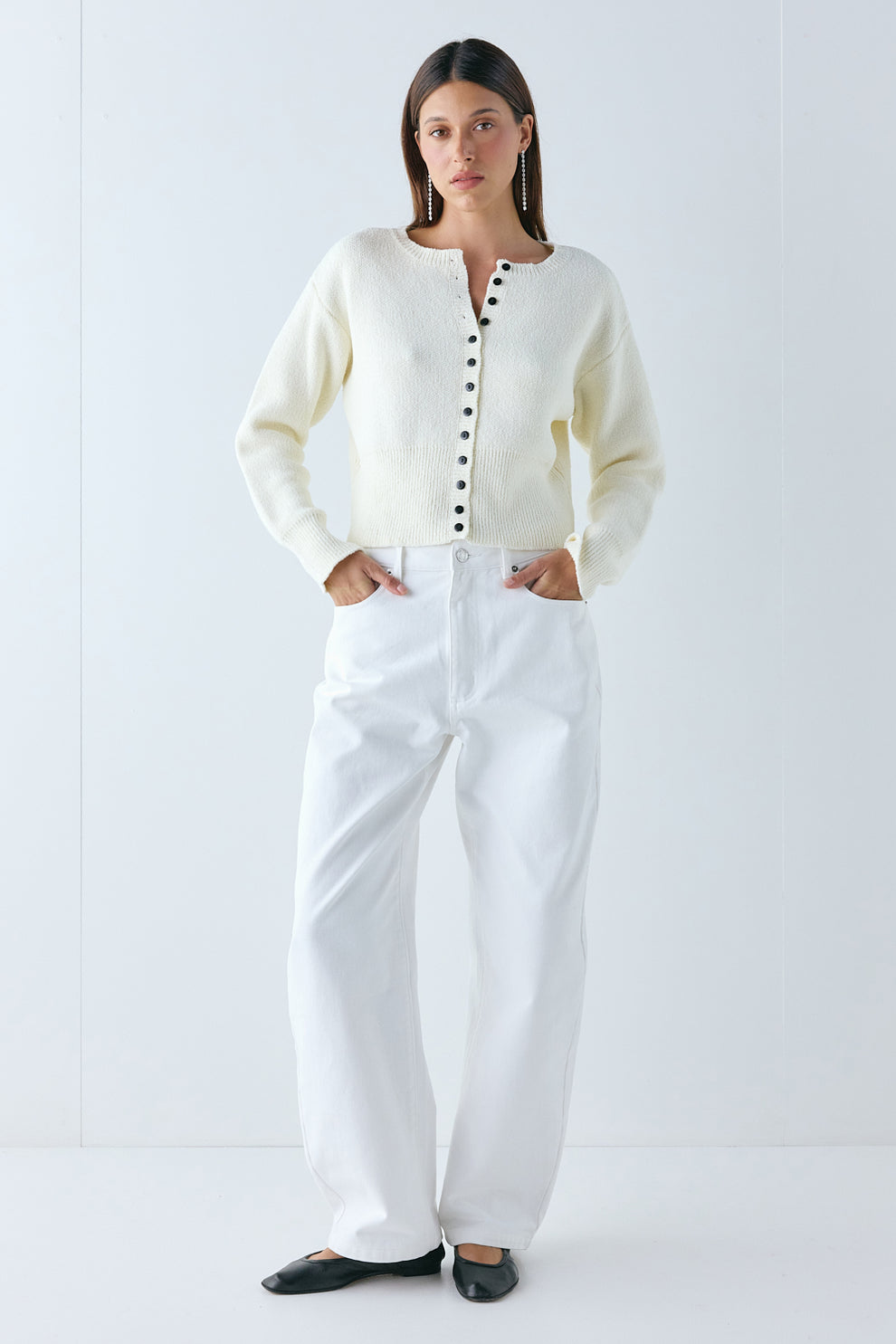 Minnie Knit Cardigan Cream