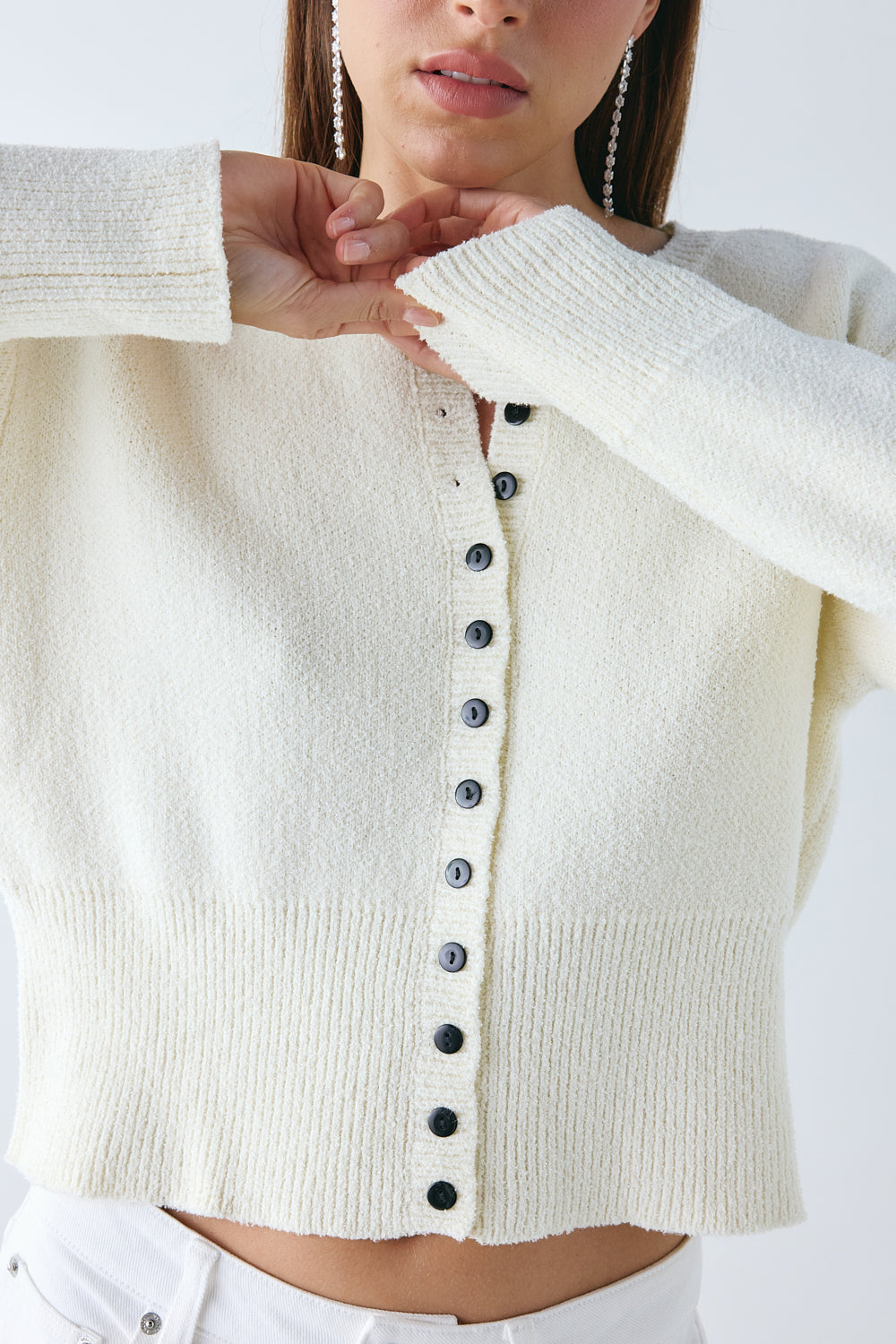 Minnie Knit Cardigan Cream