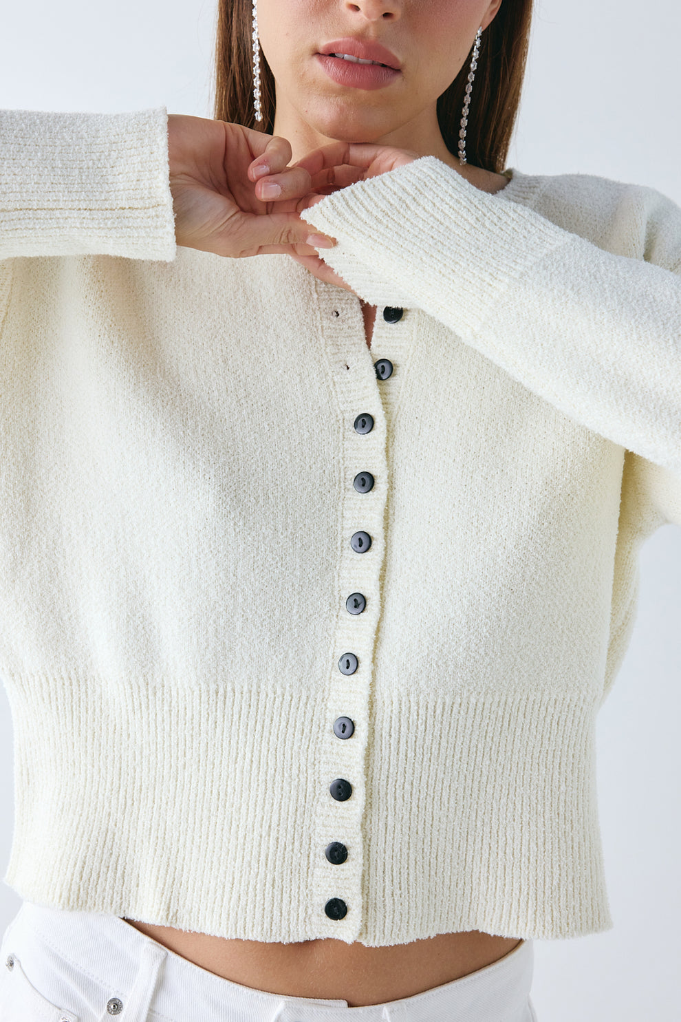 Minnie Knit Cardigan Cream