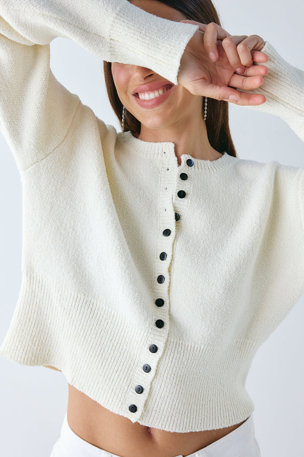 Minnie Knit Cardigan Cream