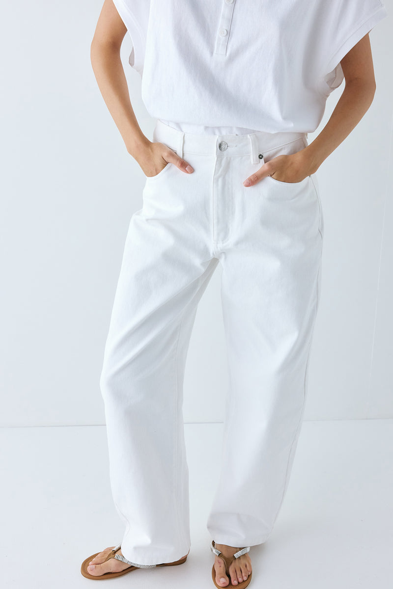 Spencer Mid Rise Denim Jeans White 