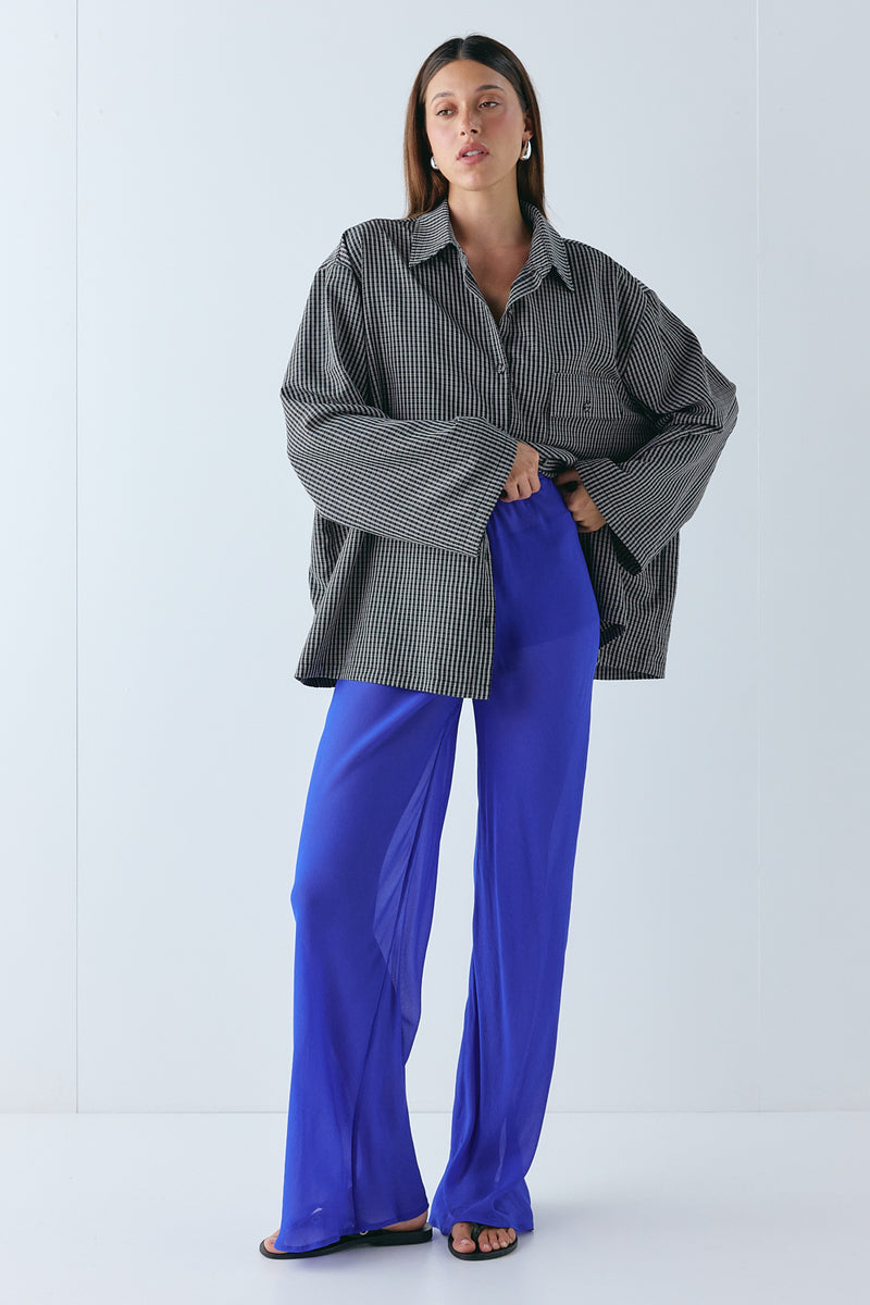 Remi Sheer Pants Cobalt - size:Nuria:AU 6 / US 2