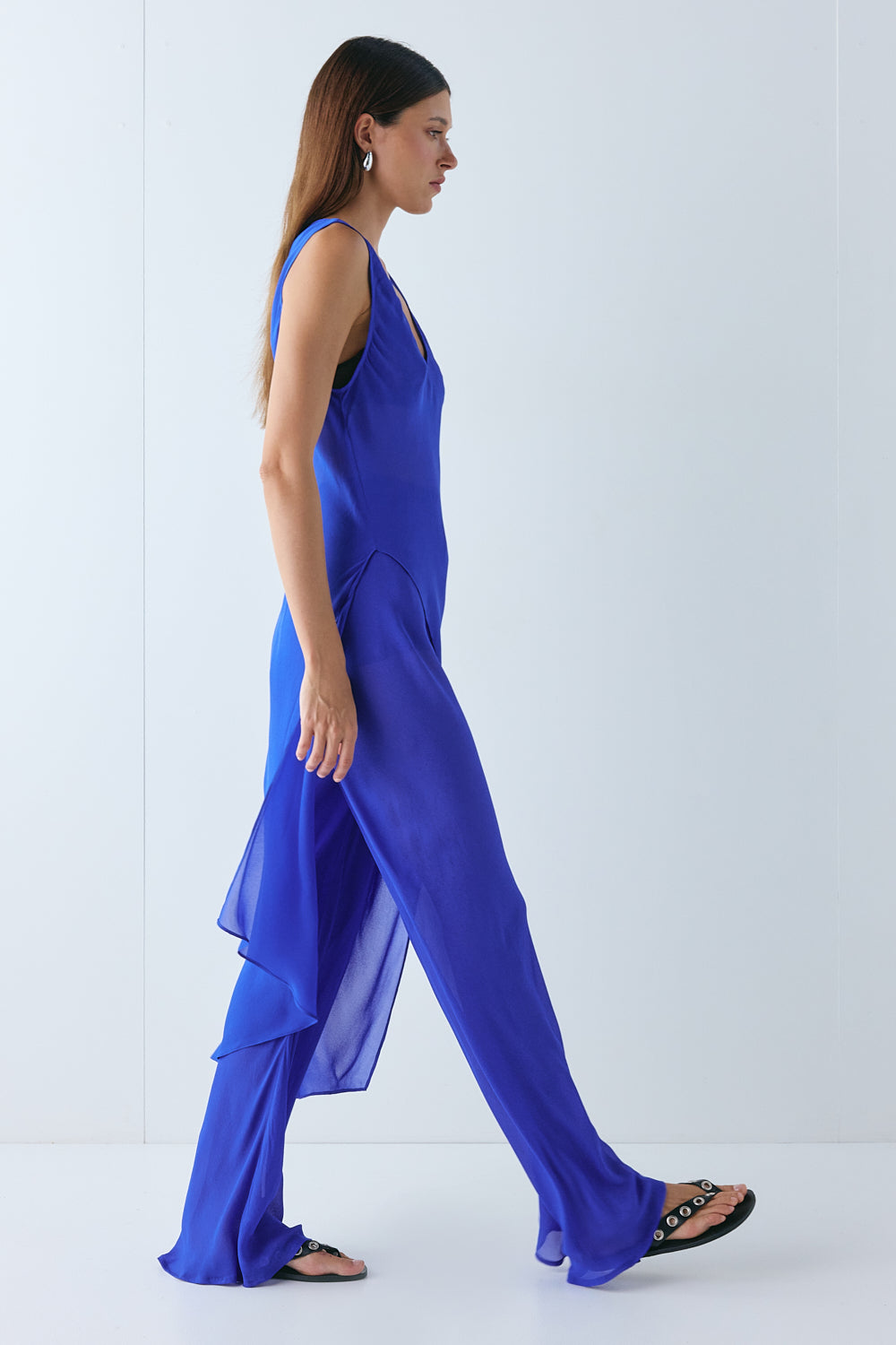 Remi Sheer Pants Cobalt