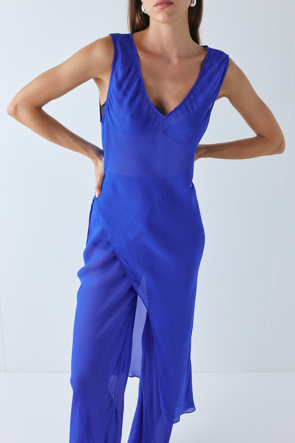 Gaia Sheer Top Cobalt