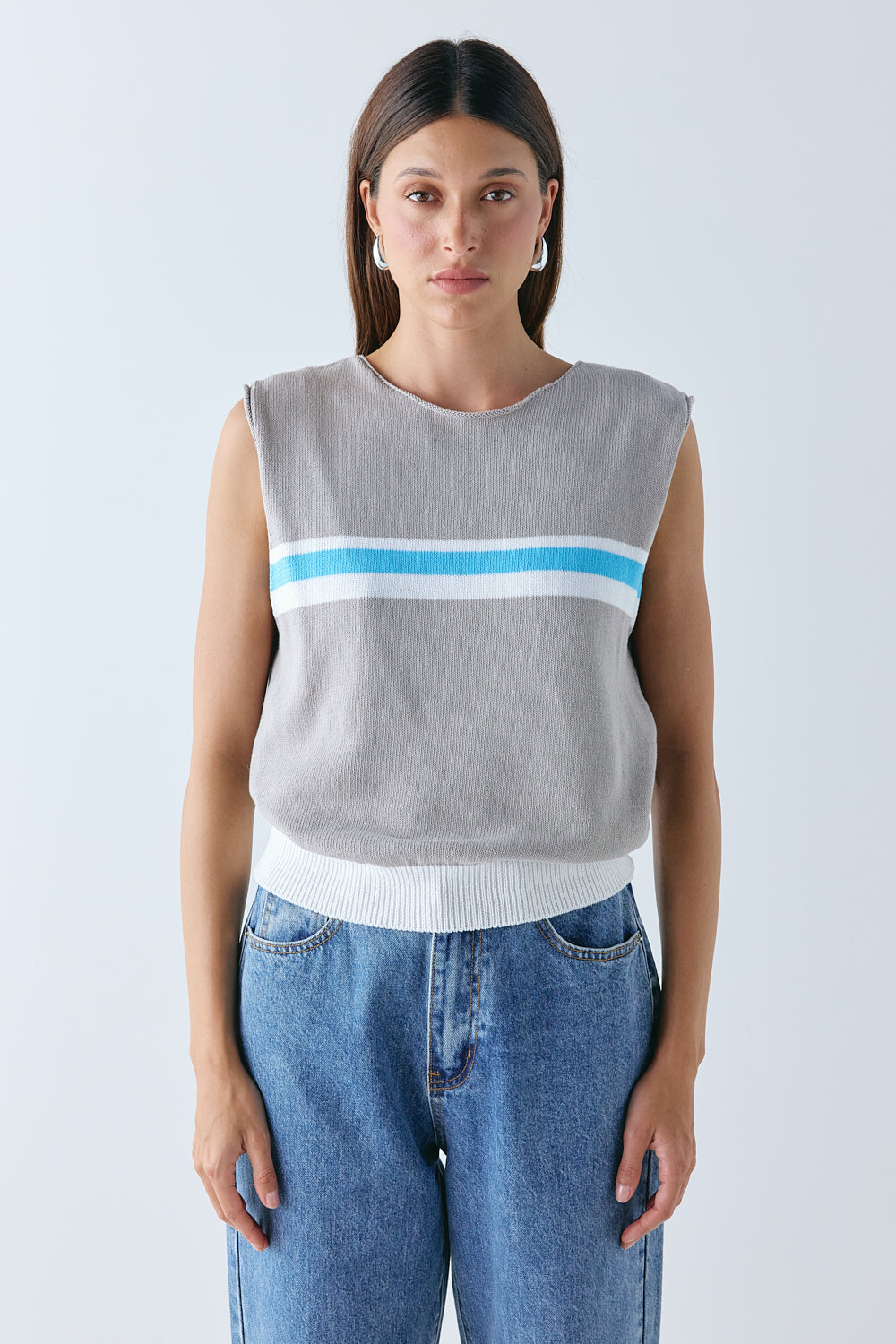 Otis Knit Vest Grey - size:Nuria:AU 6 / US 2