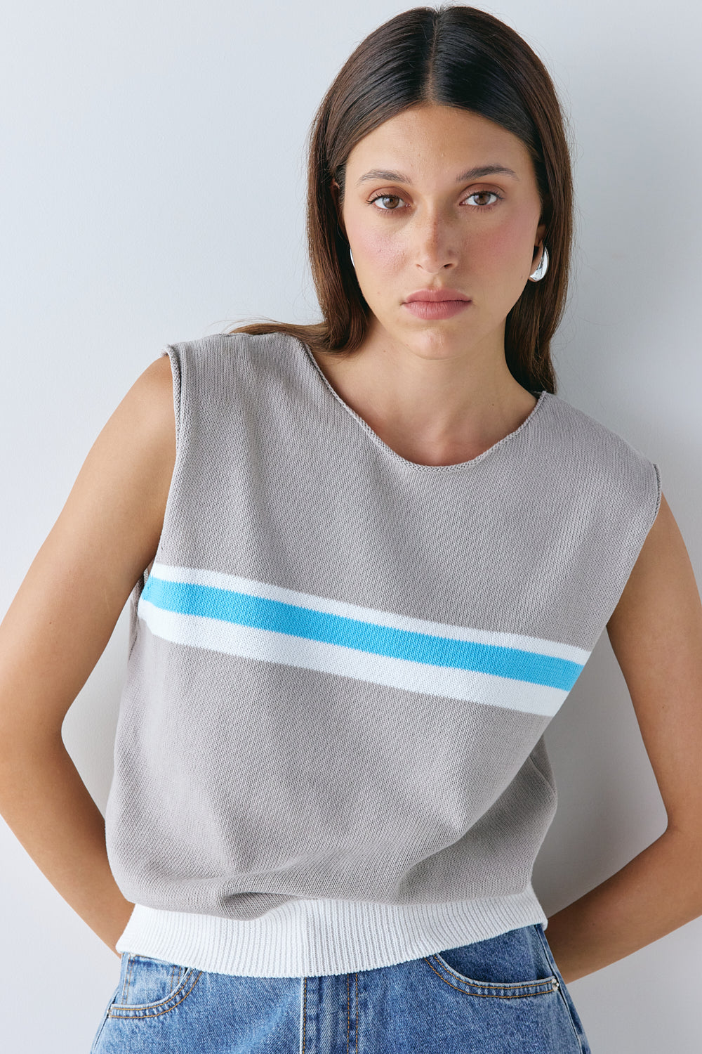 Otis Knit Vest Grey
