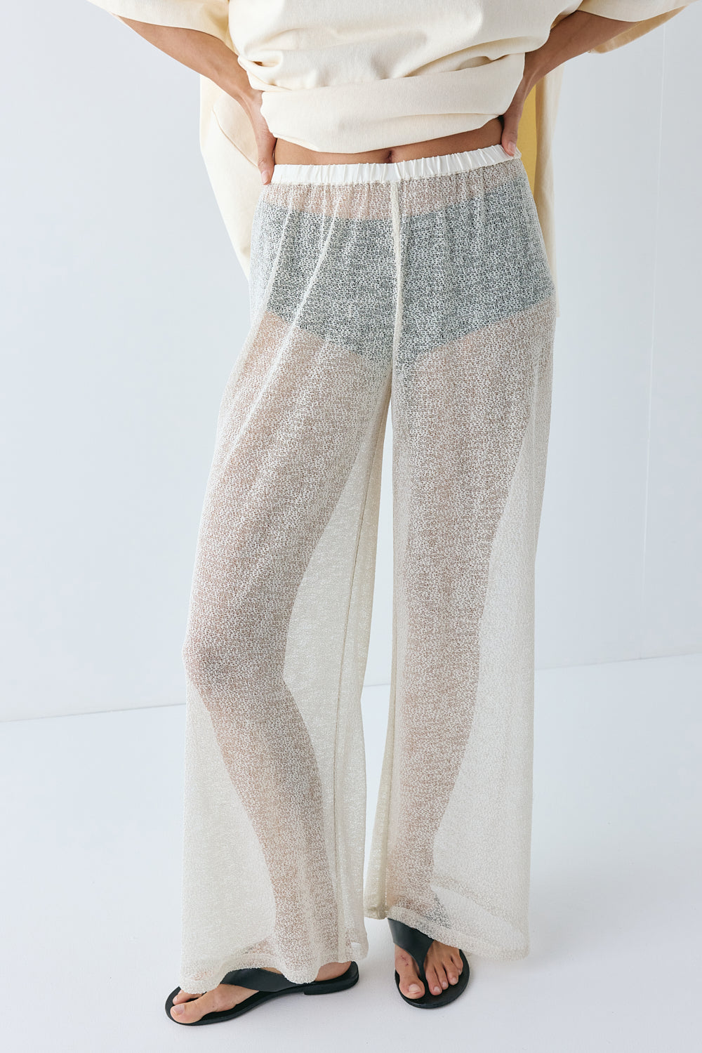 Monroe Sheer Pants Cream