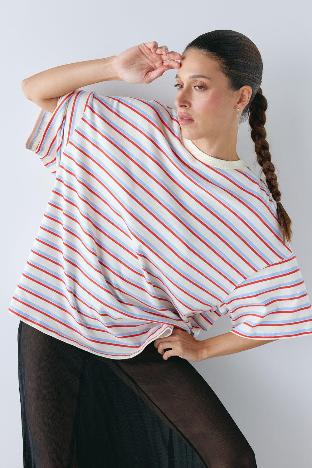 Willow Tee Milk Stripe