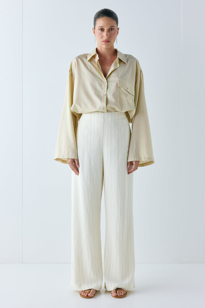Rosalie Pants Cream Stripe - size:Nuria:AU 6 / US 2