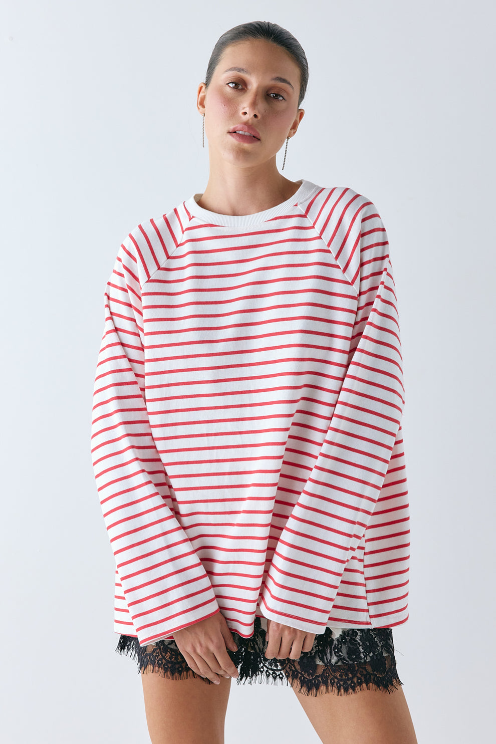 Blair Long Sleeve Tee Red Stripe