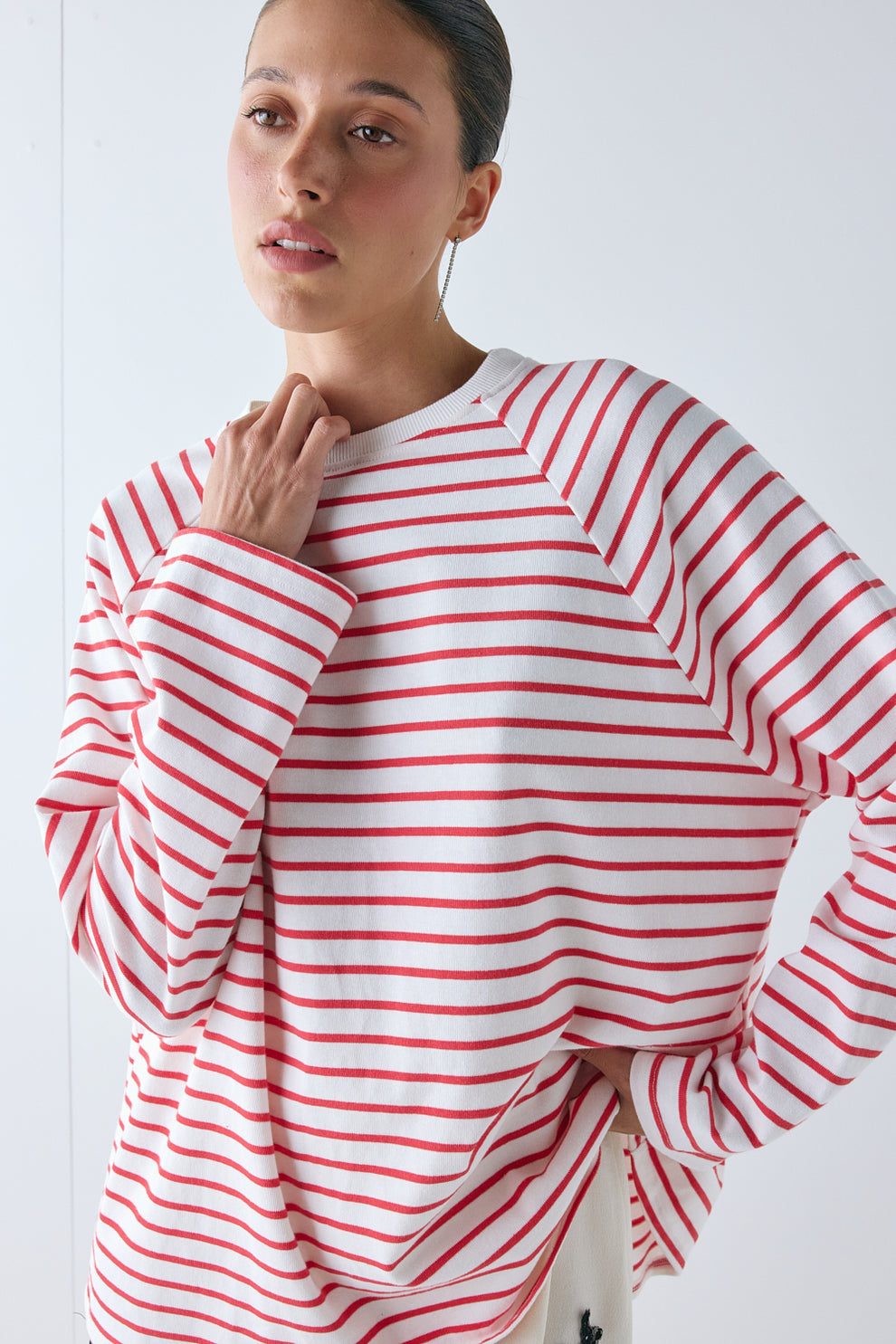 Blair Long Sleeve Tee Red Stripe