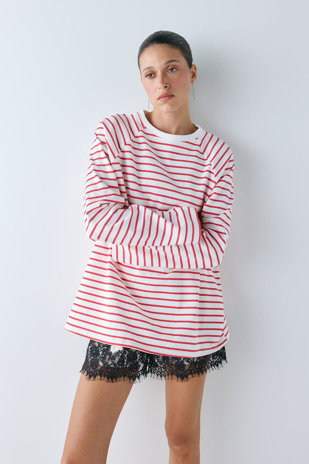 Blair Long Sleeve Tee Red Stripe