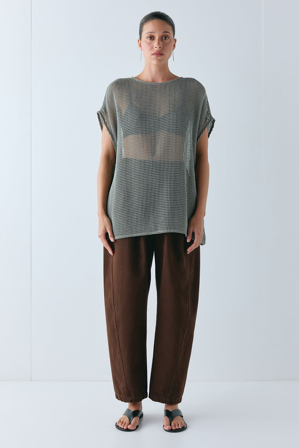 Ollie Net Tank Khaki