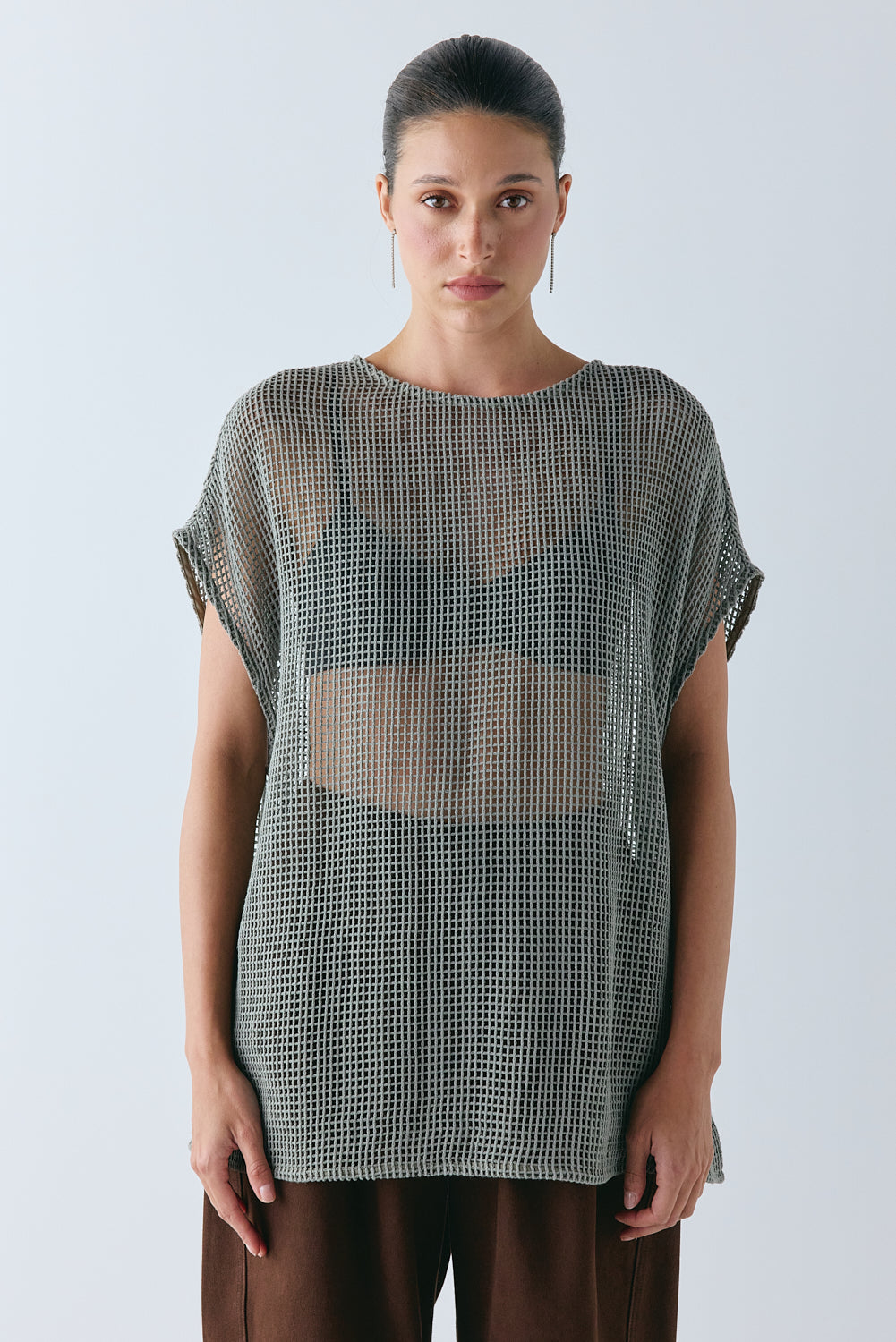 Ollie Net Tank Khaki - size:Nuria:AU 6 / US 2