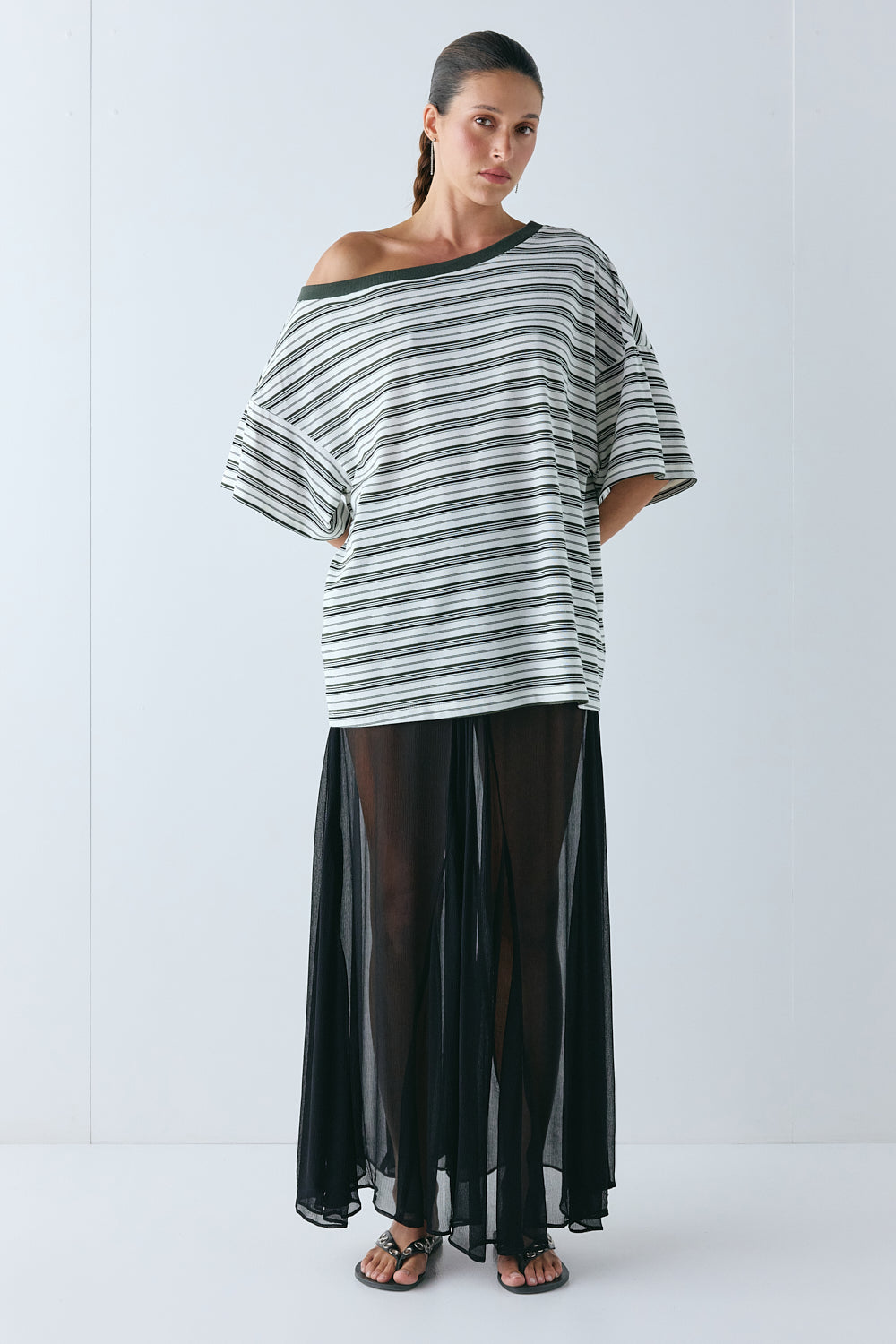 Blake Tee Khaki Stripe