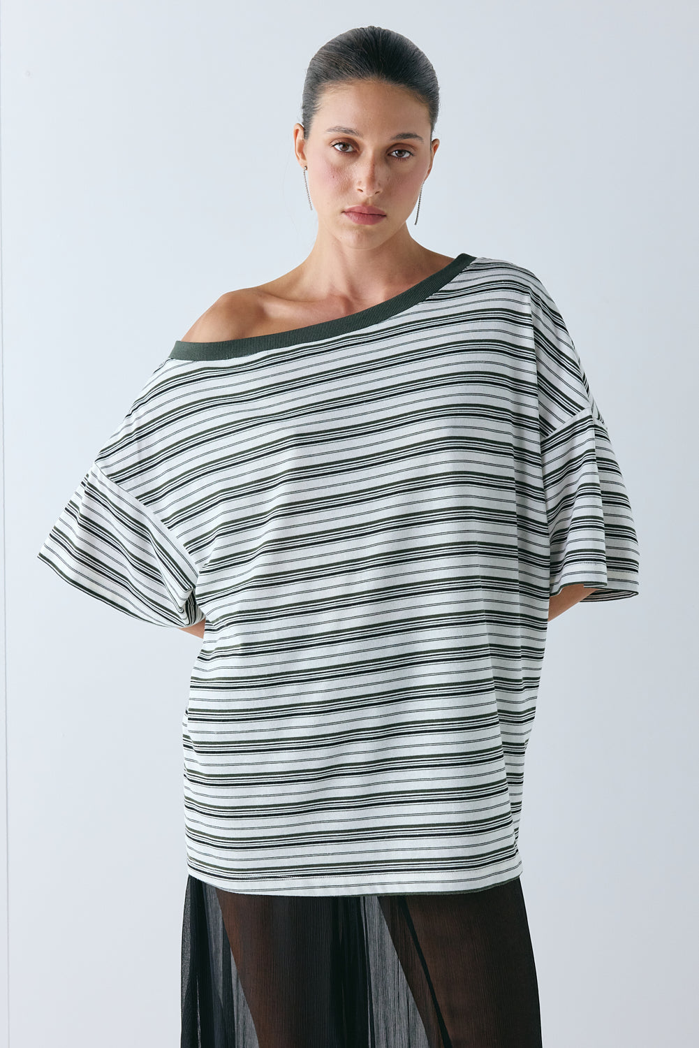 Blake Tee Khaki Stripe
