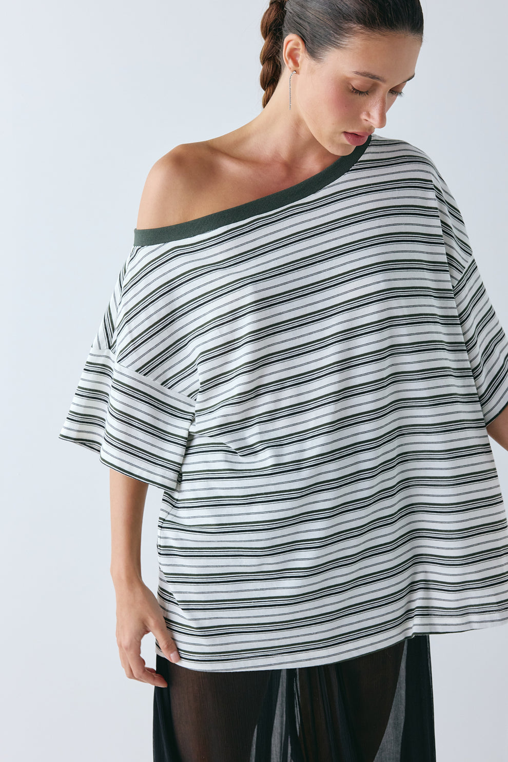 Blake Tee Khaki Stripe