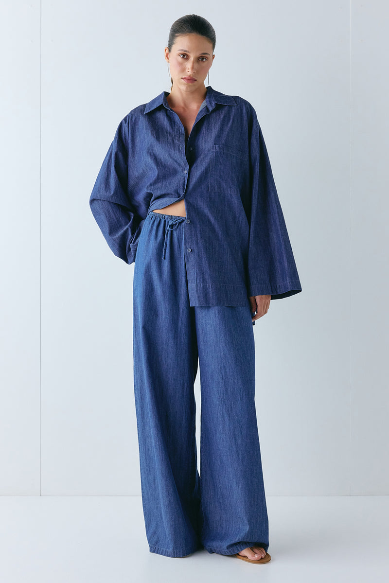 Clara Pants Chambray - size:Nuria:AU 6 / US 2