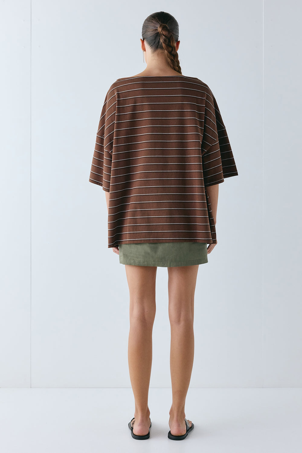 Della Tee Chocolate Stripe