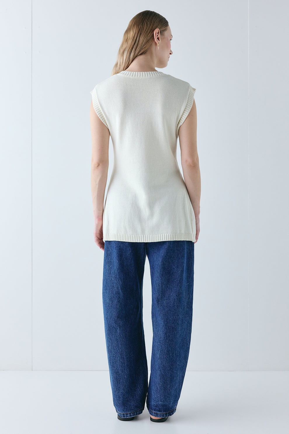 Isla Knit Vest Cream 