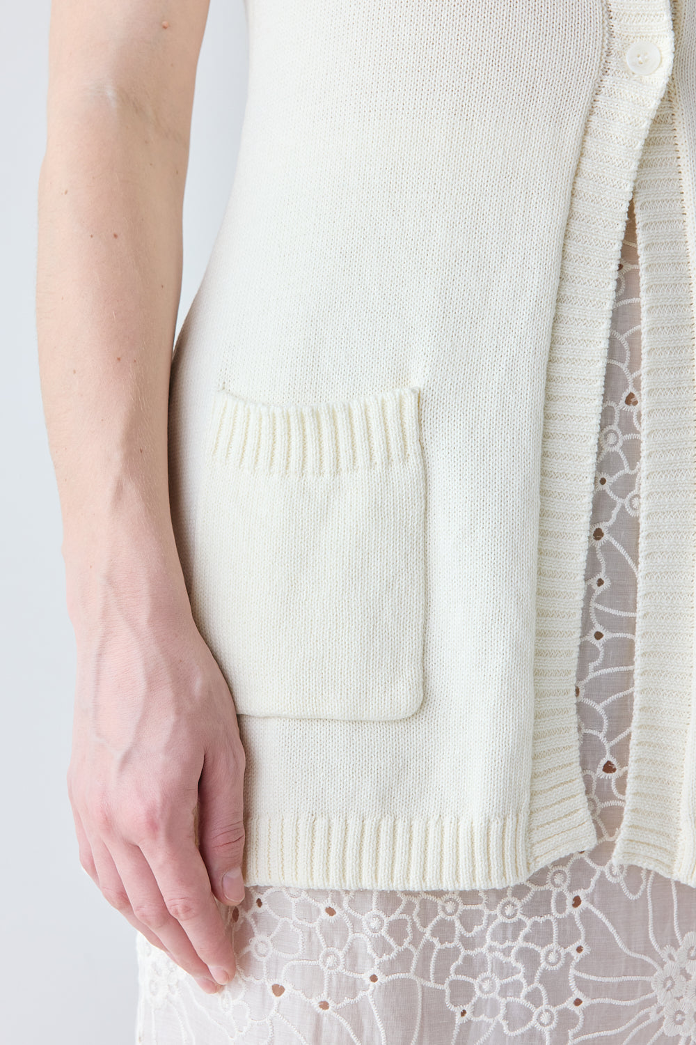 Isla Knit Vest Cream 