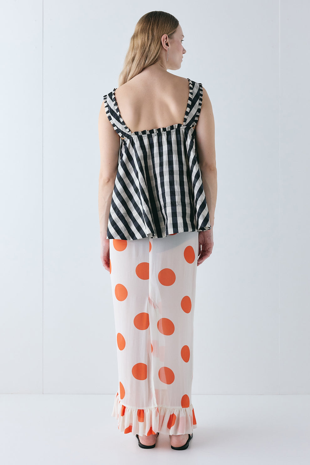 Mattie Top Black Check 