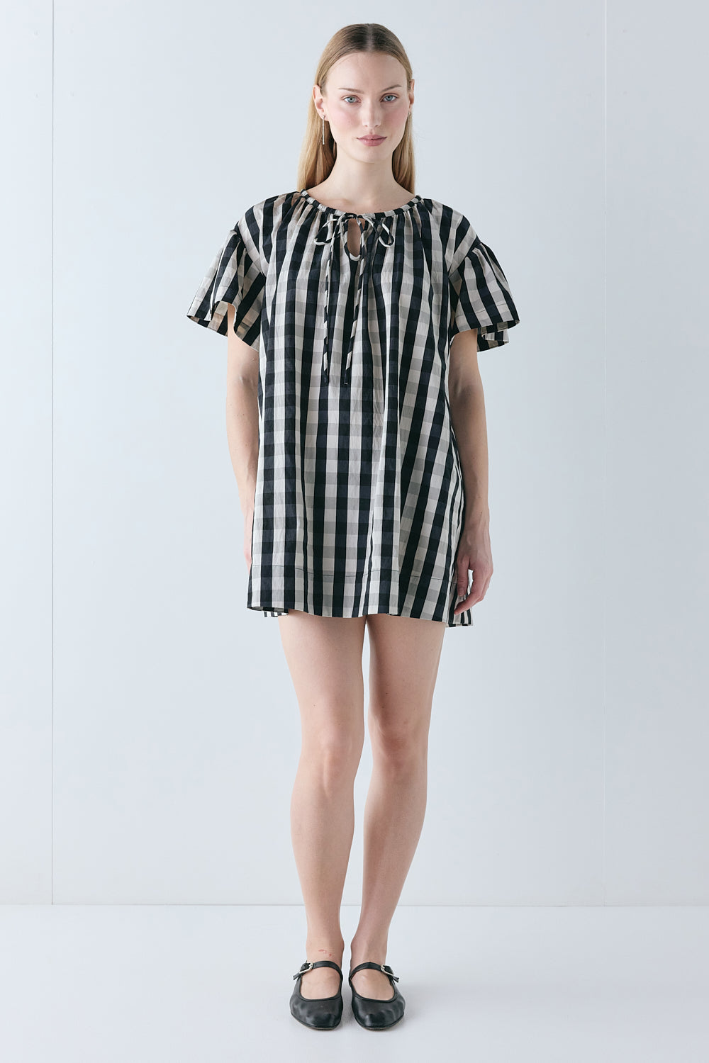 Quinn Mini Dress Black Check 