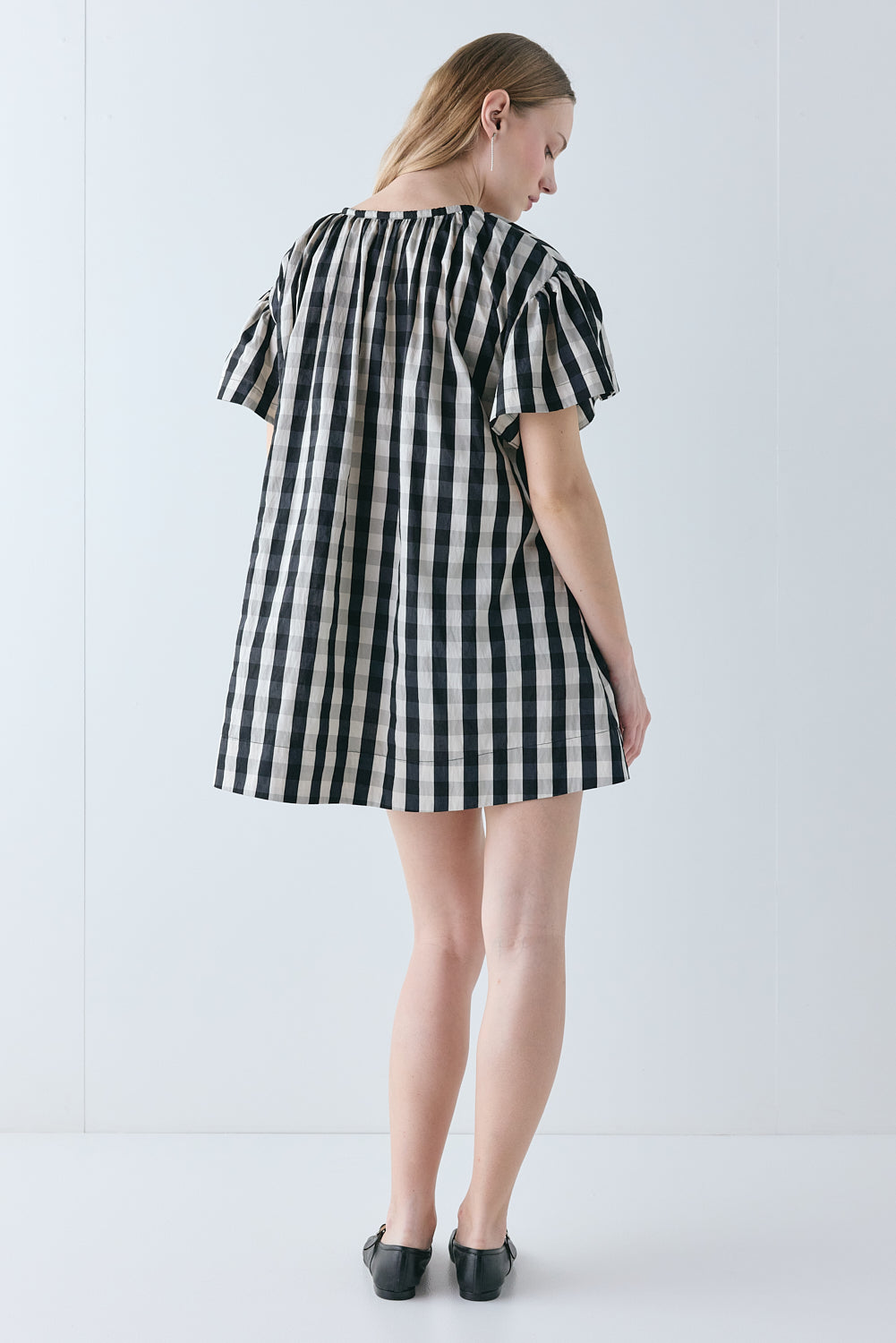 Quinn Mini Dress Black Check 