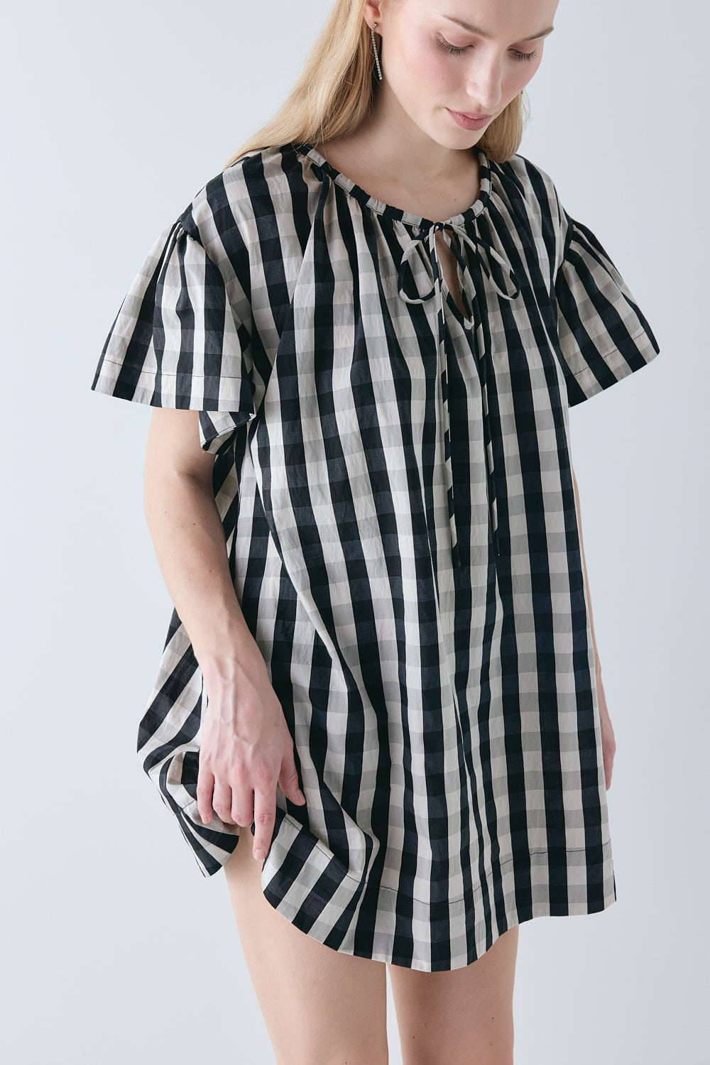 Quinn Mini Dress Black Check 