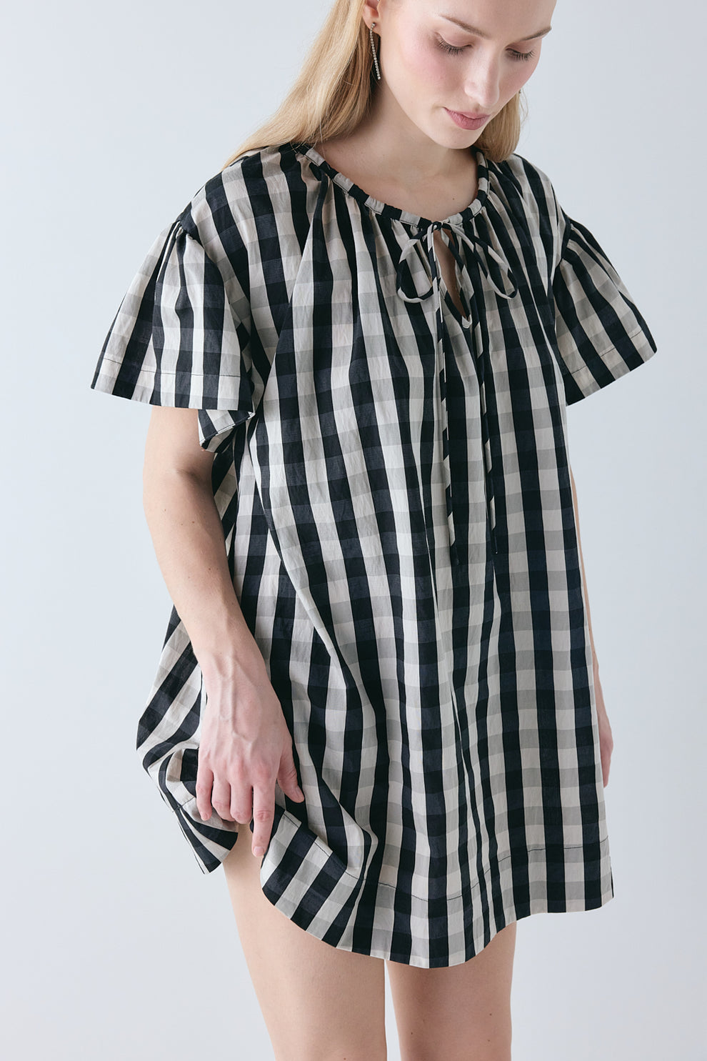 Quinn Mini Dress Black Check 