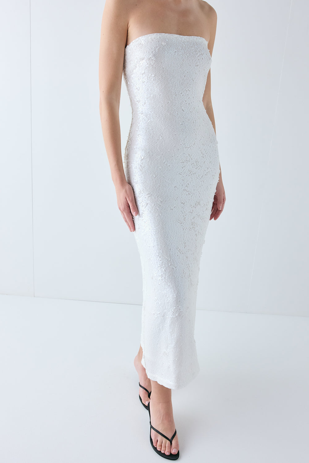 Sabine Sequin Maxi Dress Ivory