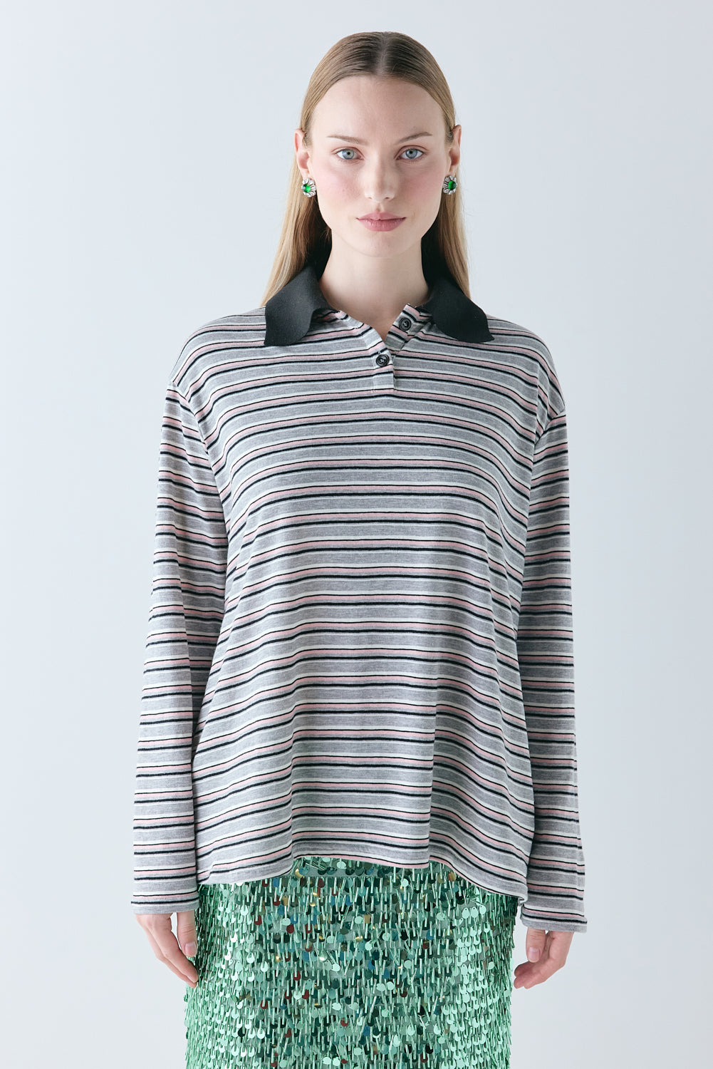Kinsley Polo Pink Stripe - size:Mira:AU 8 / US 4