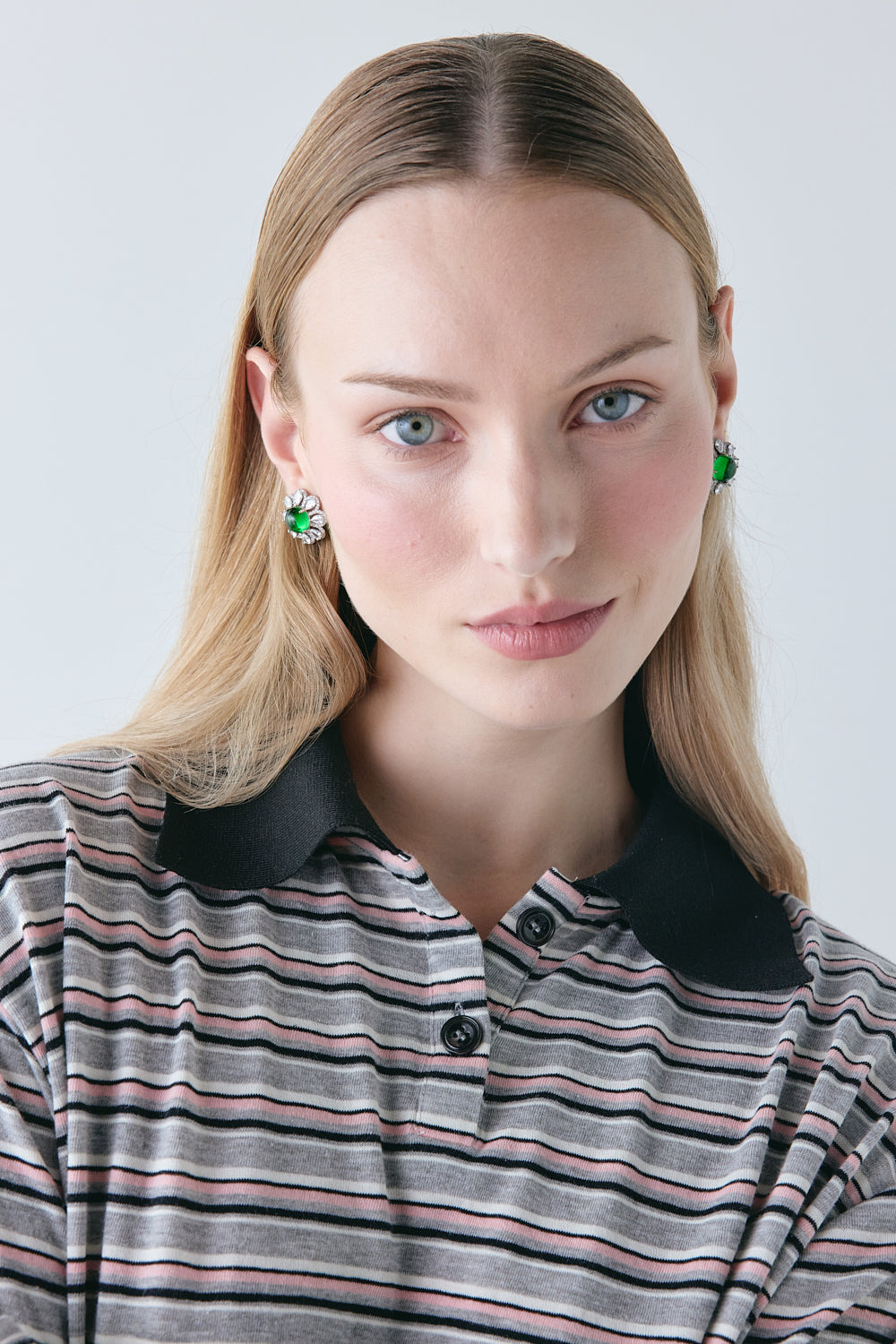 Kinsley Polo Pink Stripe 