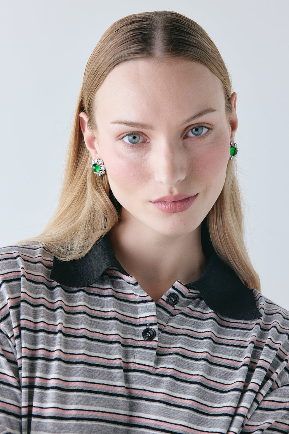 Kinsley Polo Pink Stripe 