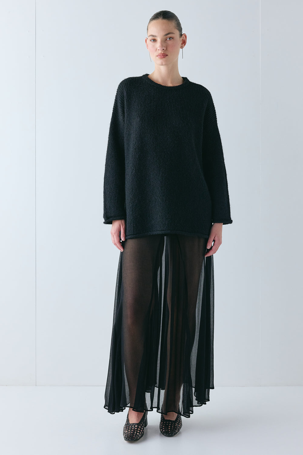 James Knit Jumper Black - size:Zhenya:AU 6 / US 2