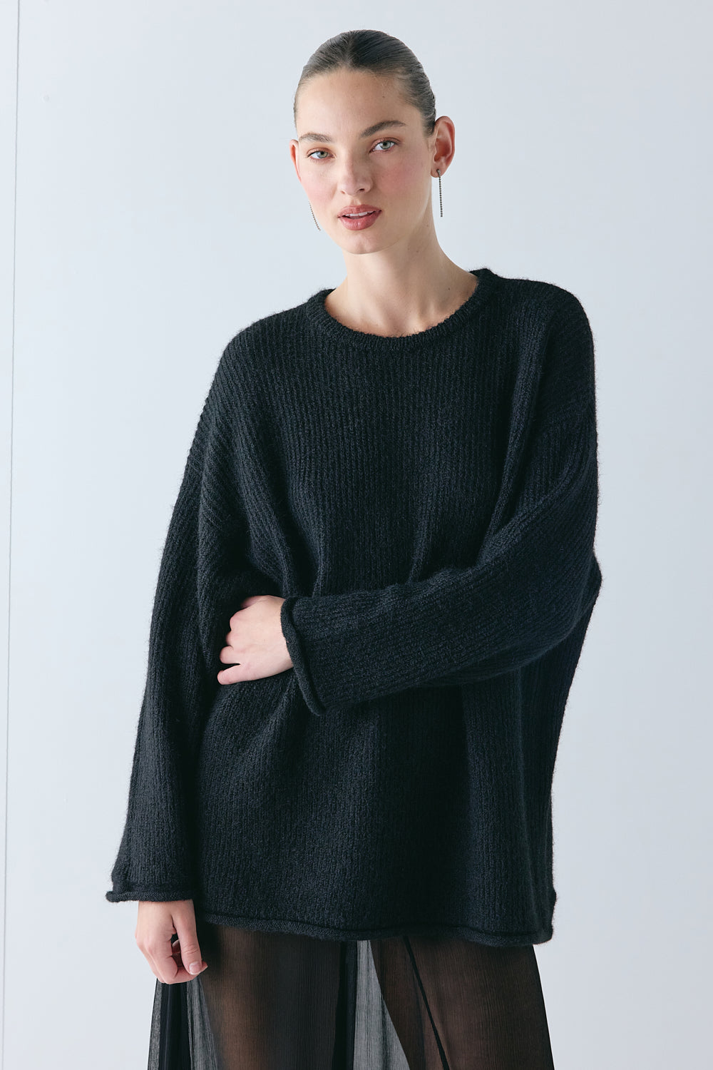 James Knit Jumper Black