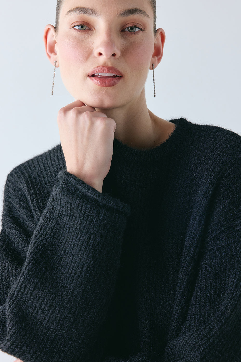James Knit Jumper Black