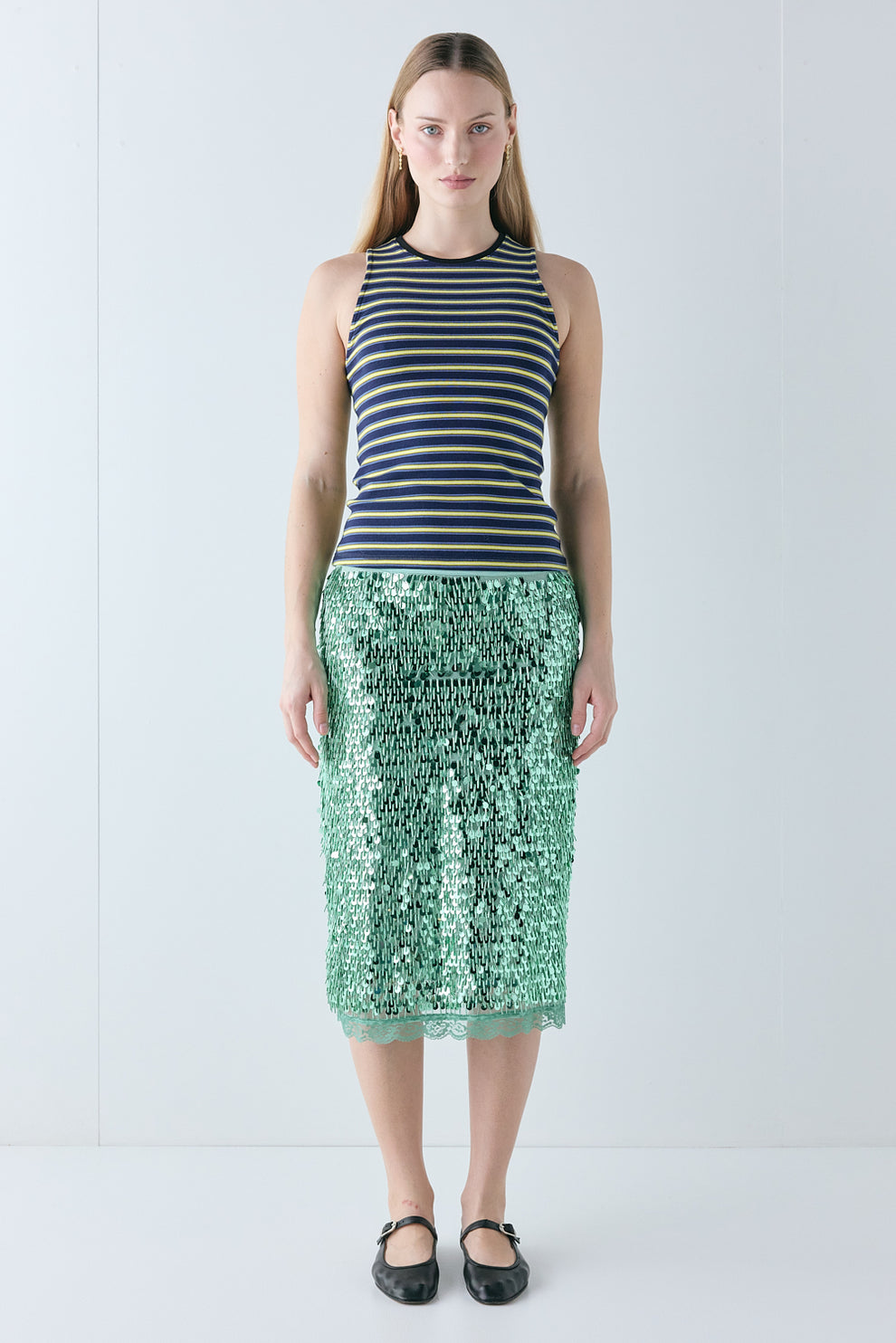 Ivy Tank Yellow Stripe