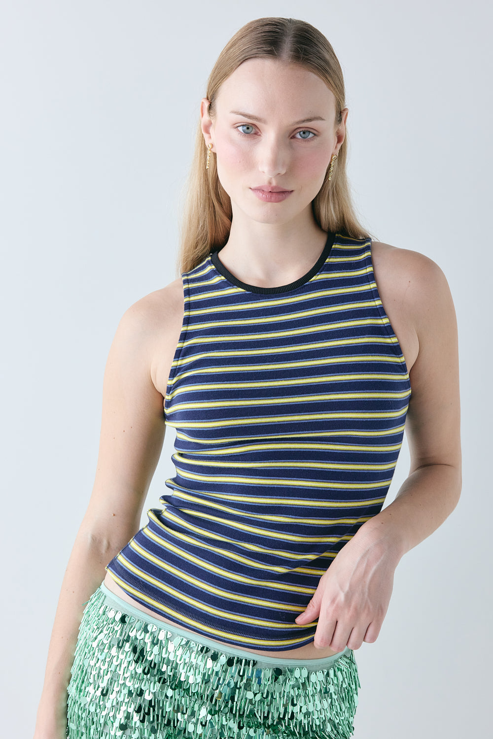 Ivy Tank Yellow Stripe