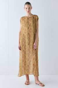 Solaire Sheer Maxi Dress Snake