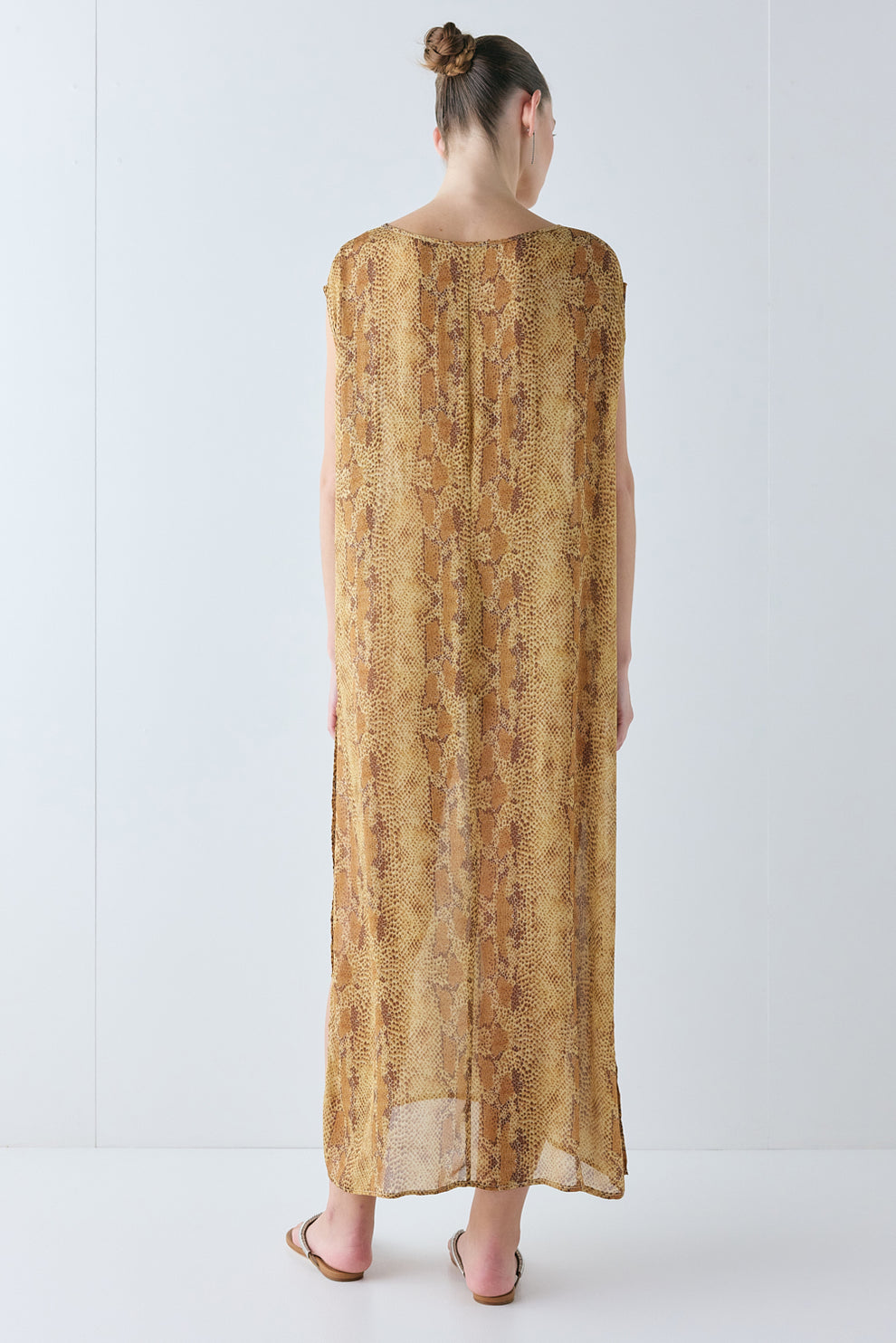 Solaire Sheer Maxi Dress Snake