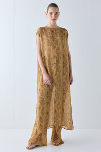 Solaire Sheer Maxi Dress Snake